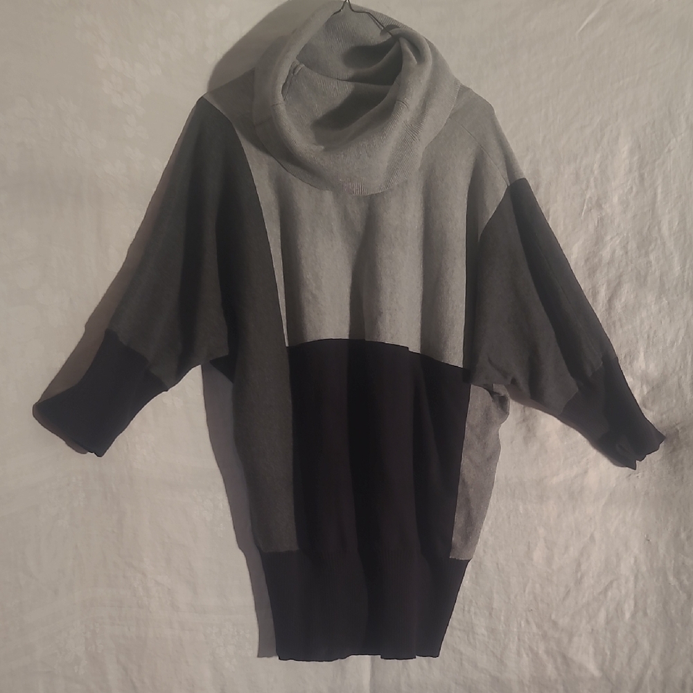 Fashion Bug Two-Tone Turtleneck Sweater